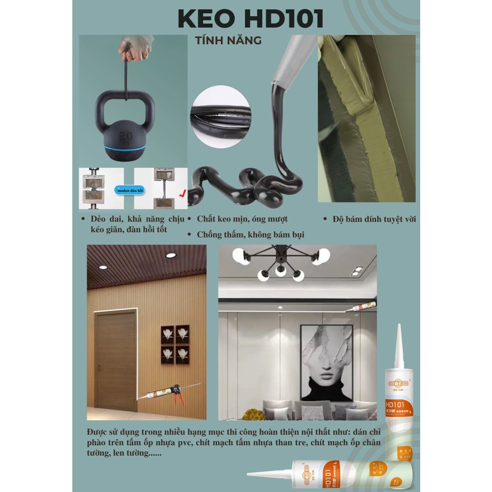 Keo đa năng silicon nội ngoại thất HD101