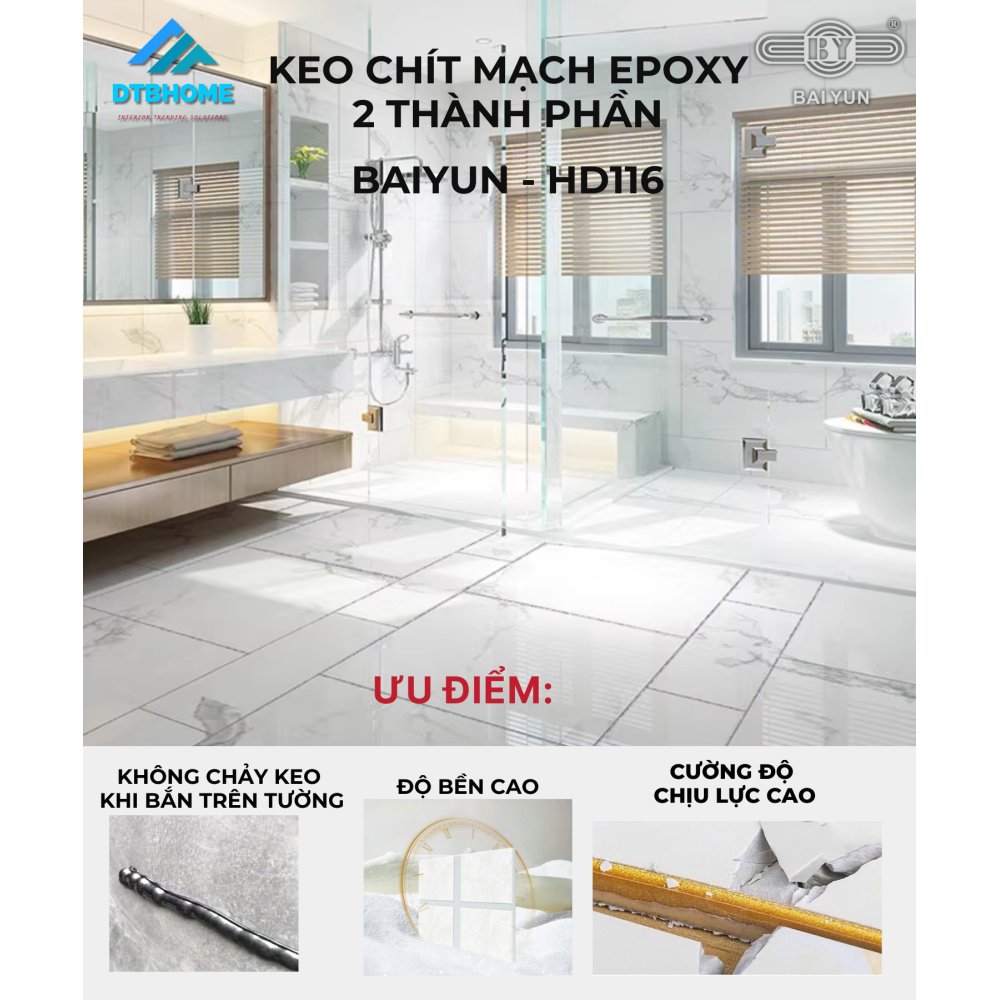 KEO CHÍT MẠCH EPOXY 2 THÀNH PHẦN BD536