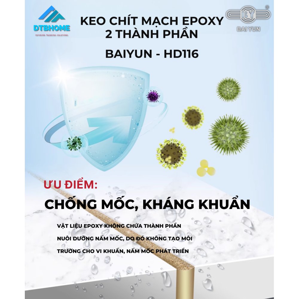 KEO CHÍT MẠCH EPOXY 2 THÀNH PHẦN BD536